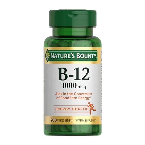 Nature's Bounty B12 Vitamin Tablets 200-Count 1000mcg