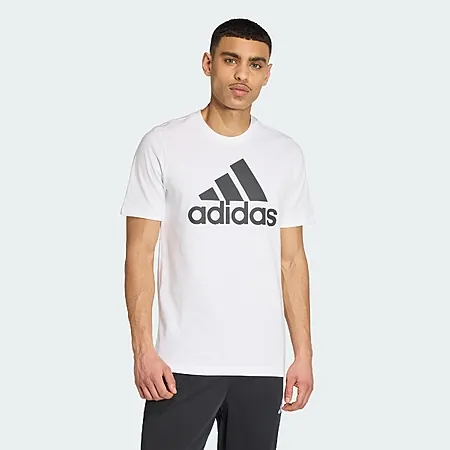 adidas Men's Essentials Big Logo Short Sleeve T-Shirt (2 Colors)