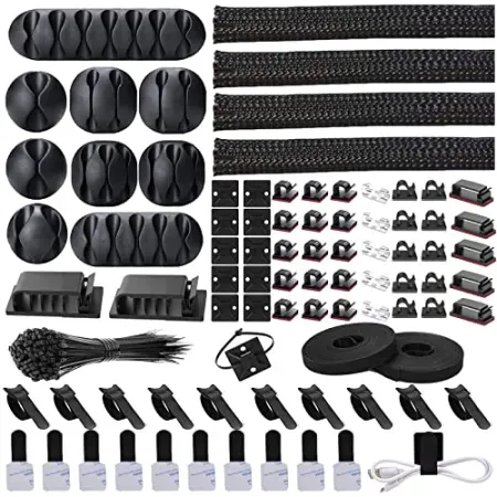46pc NOROCME Cord Management Organizer Kit