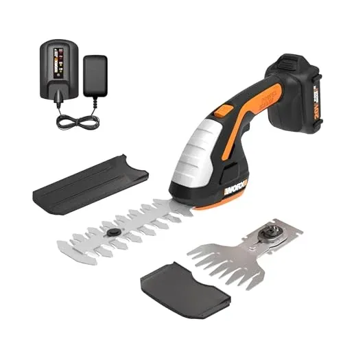 WORX 20V Cordless 2-in-1 Grass Shear & Shrub Trimmer Set w/ Battery & Charger