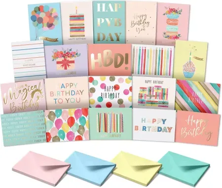 20-Pack Sweetzer & Orange Happy Birthday Cards w/ Envelopes