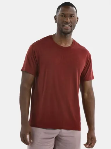 Athletic Works Men's Solid Tri Blend Tee with Short Sleeves (Heritage Russet, Sizes XS-2XL)