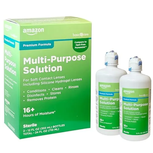 Amazon Basic Care Multi-Purpose Contact Solution 2-Pack