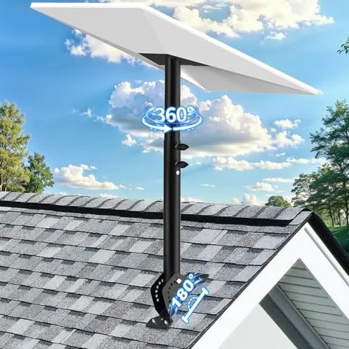 Profasion Adjustable Starlink Roof Mount for Gen 3 / Standard 4/4X w/ 180° Tilt & 360° Rotation (Metallic Black)