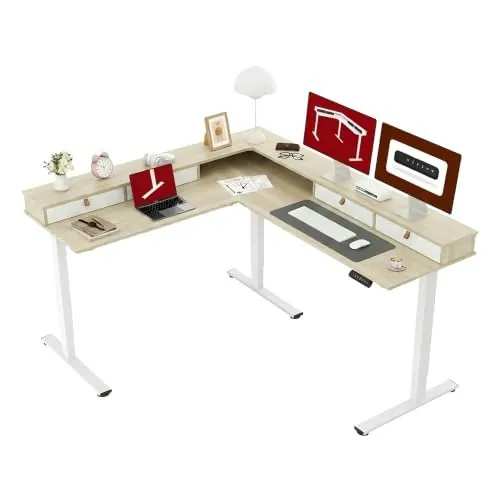 Sanodesk 71" x 63" Electric L-Shaped Standing Desk