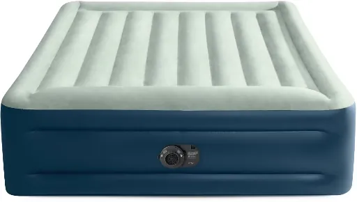 Intex Elevated 18" Pillow Rest Queen Air Mattress with Internal Pump