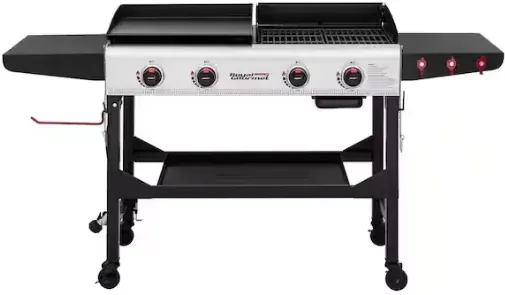 Royal Gourmet 4-Burner 48,000 BTU Portable Flat Top Gas Grill and Griddle Combo