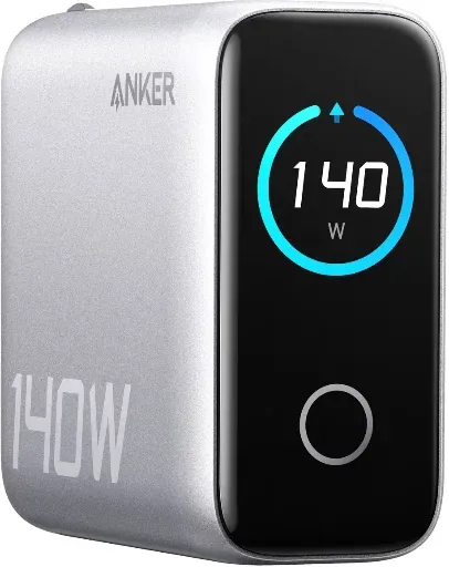 Anker 140W 4-Port USB-C & USB-A Wall Charger w/ Built-In Display