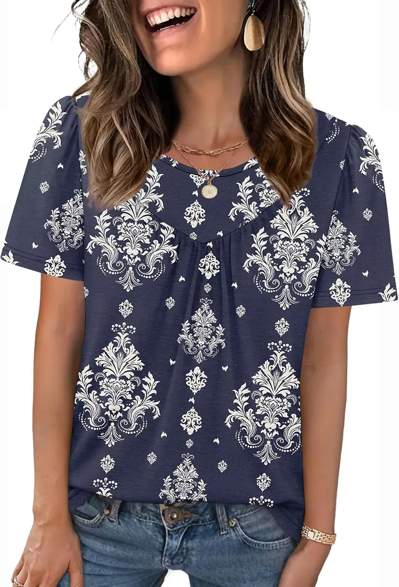 WIHOLL Puff Sleeve Spring Summer Top