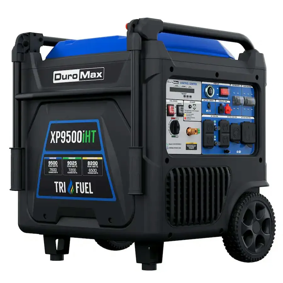 DuroMax 9,500W Portable Tri-Fuel Inverter Generator