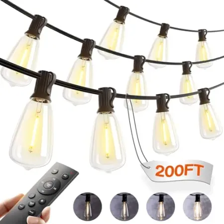 4-Pack Addlon 50' Outdoor String LED Lights with Remote