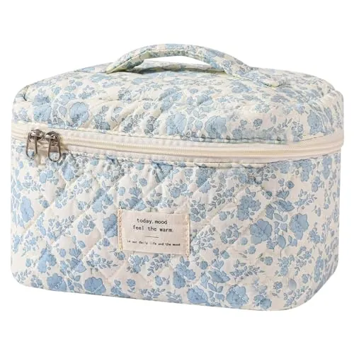 Gosect Large Floral Makeup Bag