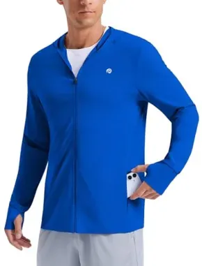 PINSPARK UPF50+ Full Zip Long Sleeve Men's Hoodie Jacket