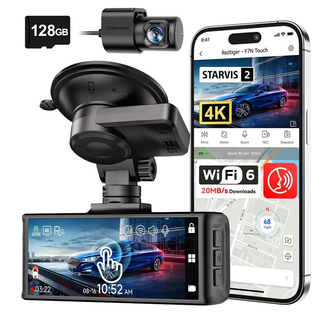 RedTiger F7N Touch 4K Front & Rear Dashcam