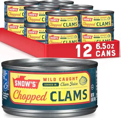 Snow's Wild Caught Chopped Clams 12-Pack 6.5-Oz