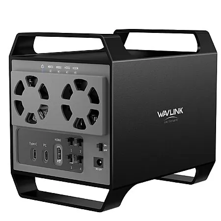 Wavlink 4-Bay HDD/SSD 10Gbps Max 88TB Capacity Expansion Enclosure