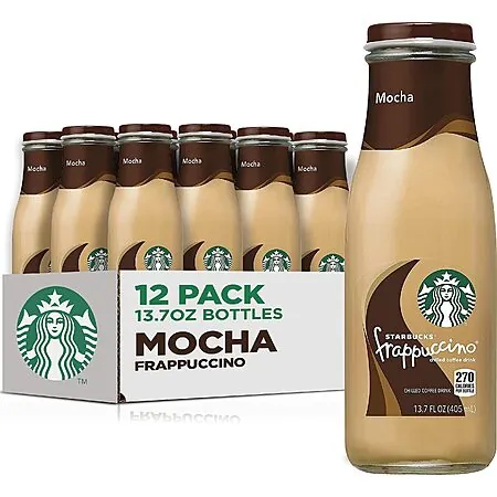 Select Accts: 12-Pk 13.7-oz Starbucks Frappuccino Coffee Drink (Mocha)
