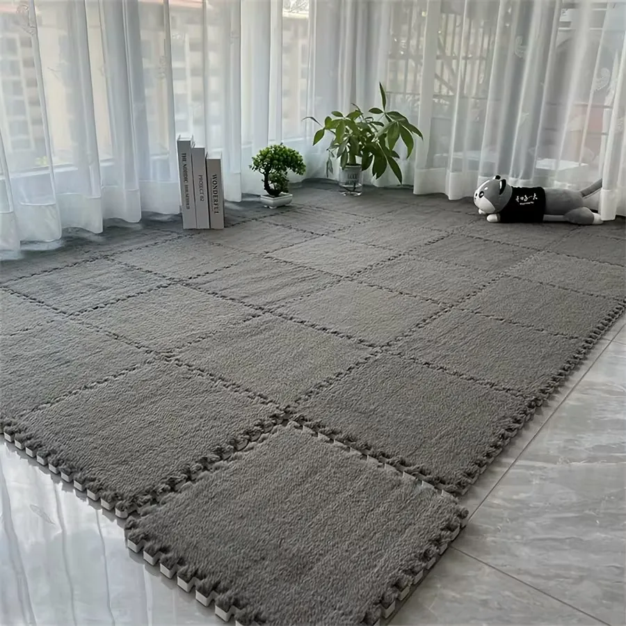 11.8" Interlocking Carpet Tiles 12-Pack