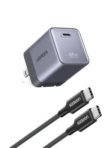 UGREEN Nexode Air 65W USB-C GaN Charger w/ Foldable Prongs & 100W USB-C Cable