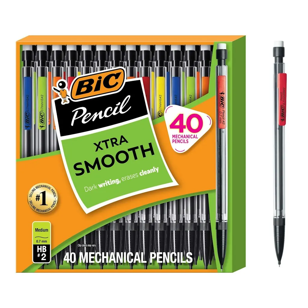 BIC Xtra Smooth 0.7 mm Mechanical Pencils 40-Count Pack