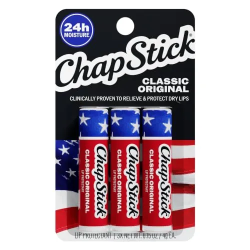 ChapStick Lip Balm Classic Original Americana 3-Count