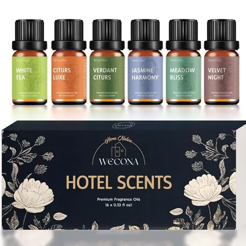 Hotel Essential Oils 6 x 10 mL Diffuser Oils for Home