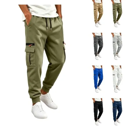 Drawstring Elastic Waist Joggers