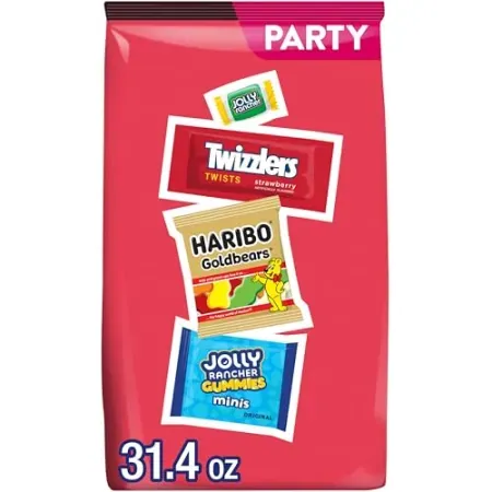 31.4oz HARIBO, JOLLY RANCHER & TWIZZLERS Assorted Candy Variety Pack