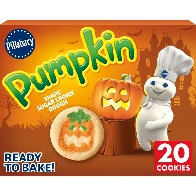 Pillsbury 20-Count Ready-to-Bake Pumpkin Shape Sugar Cookie Dough: Buy 1, Get 1 50% off + pickup