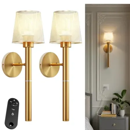 2-Pack Donsis 5200mAh Rechargeable Wall Sconces
