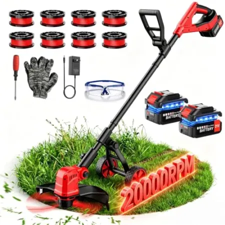 Jmmyvanee 14" 21V Cordless String Trimmer & Edger