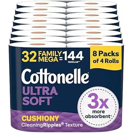 Select Accts: 32-Ct Cottonelle Ultra Soft Family Mega Rolls Toilet Paper