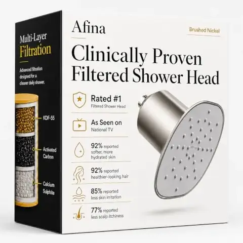 Afina Filtered Shower Head in Brushed Nickel