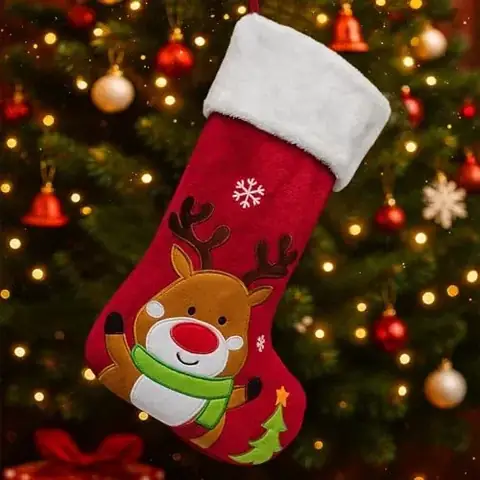 Christmas Stockings Animal 20" Velvet 3D