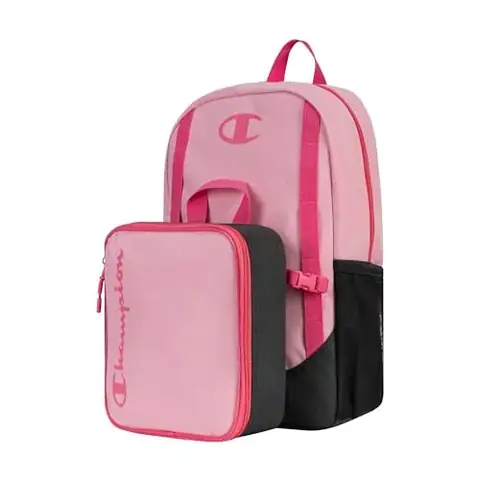 Champion Kids' 17" Mode Backpack & Lunch Box Set (Pink Heather)