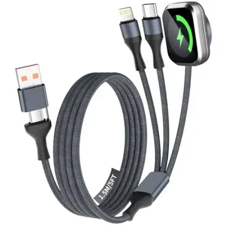 5' Firsting 3-in-2 Multi Charging Cable