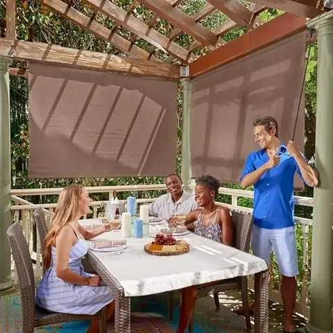 Coolaroo Outdoor Roller Shade with Wand 8ft x 8ft