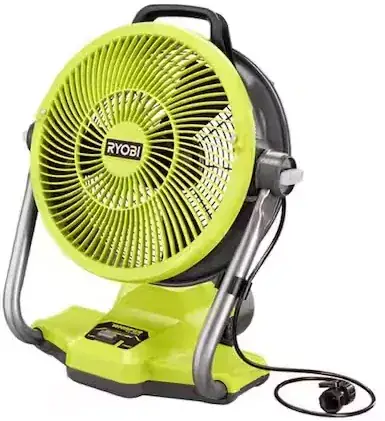 YMMV | RYOBI ONE+ 18V Cordless Hybrid WHISPER SERIES 12 in. Misting Air Cannon Fan