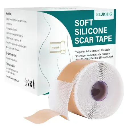 SLUKHIG 1.6" x 158" Medical Grade Silicone Scar Tape Roll