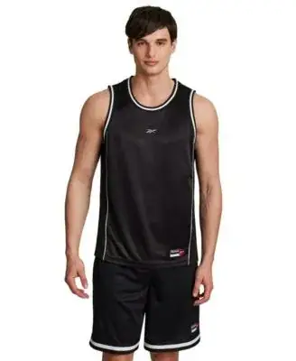 Reebok Men's Basketball Jock Tag Mesh Tank Top