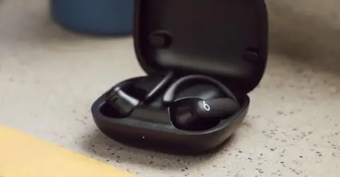 the Jet Black Beats Powerbeats Pro 2 noise cancelling buds with Find My and heart rate tracking