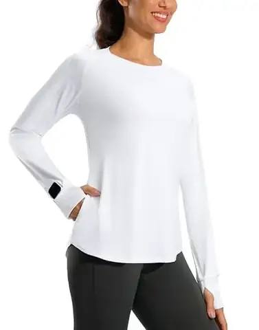 G Gradual Women's Long Sleeve Athletic Top with Zip Pocket